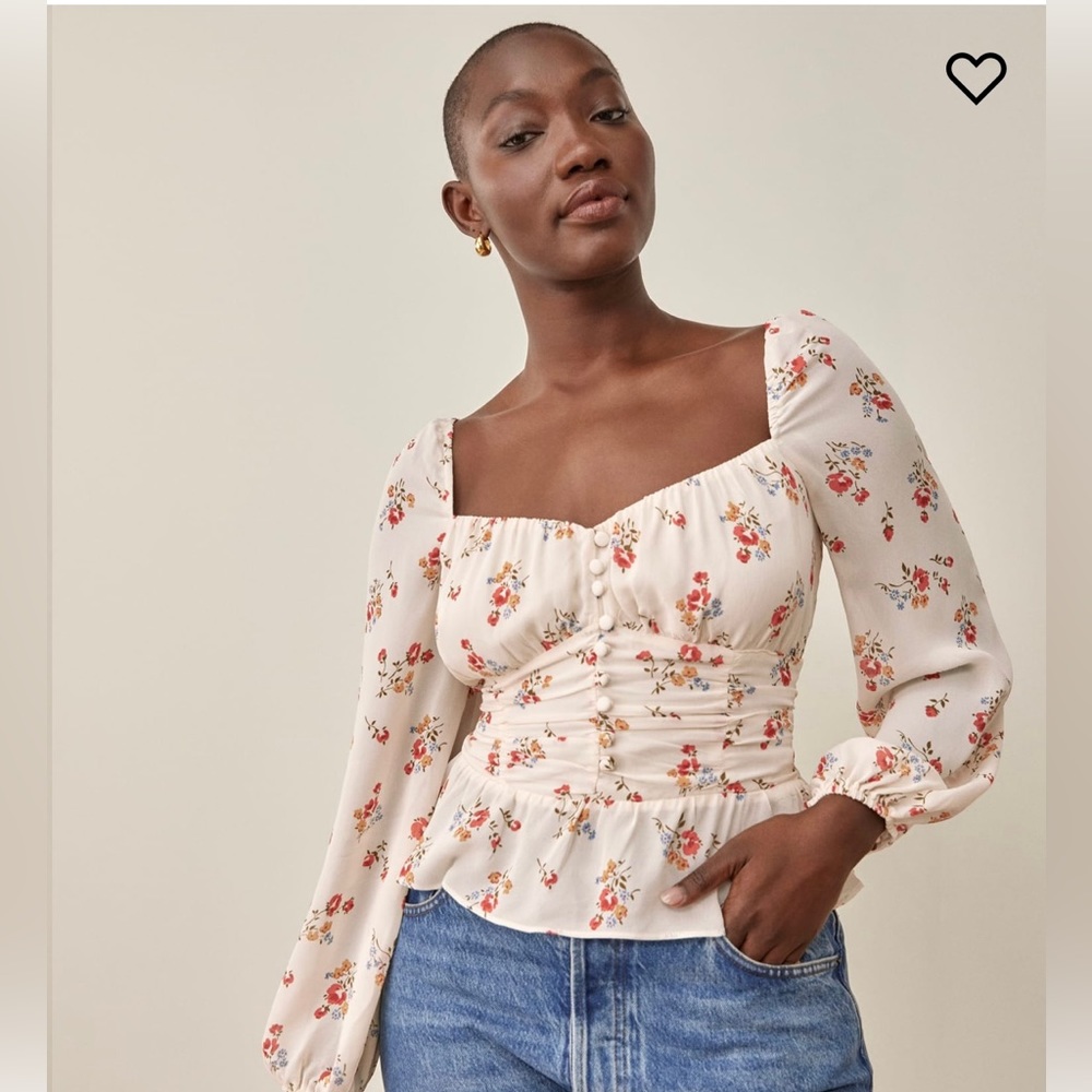 Reformation Floral Cooper Top